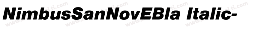NimbusSanNovEBla Italic字体转换